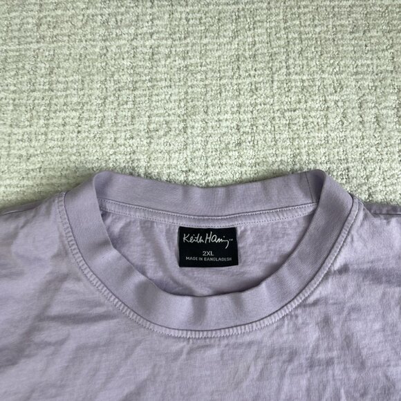 Keith Haring Printed T-Shirt Top Purple Double Sided Love Size 2XL Oversized - Picture 12 of 16